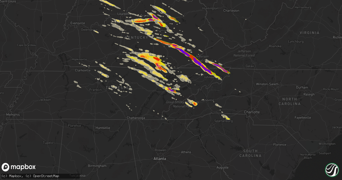 Hail map on July 27, 2014