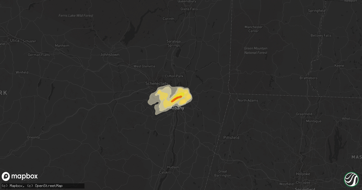 Hail map in Watervliet, NY on July 27, 2018
