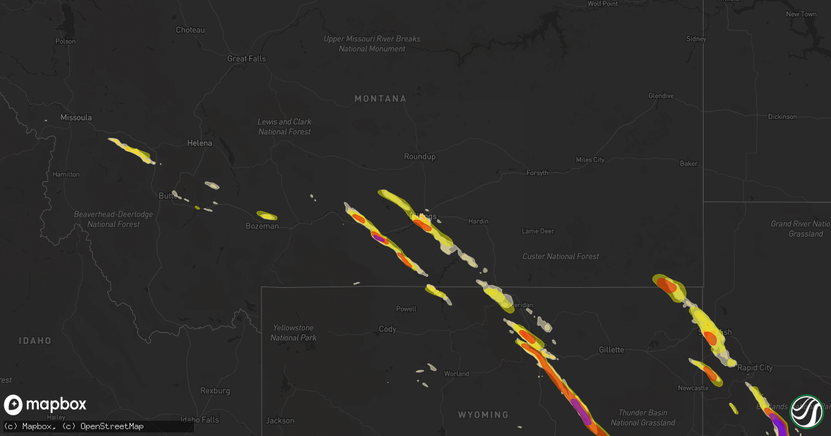Hail map on July 27, 2018
