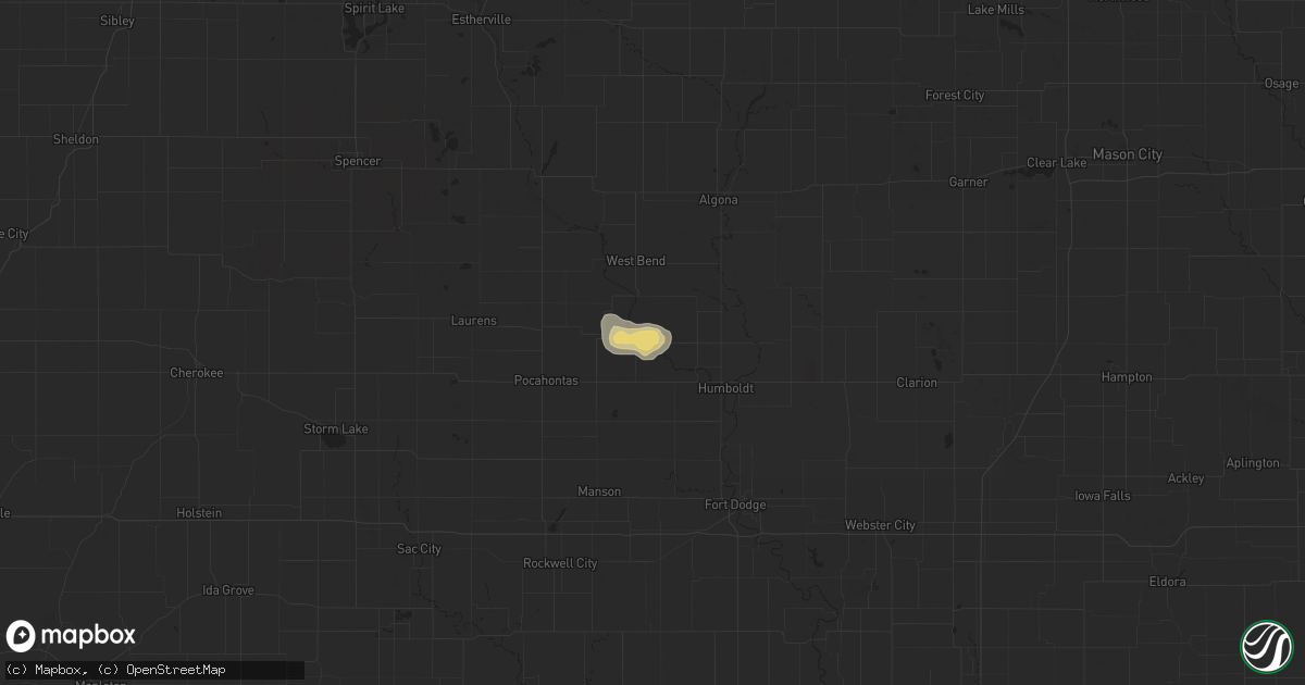 Hail map in Bradgate, IA on July 27, 2019
