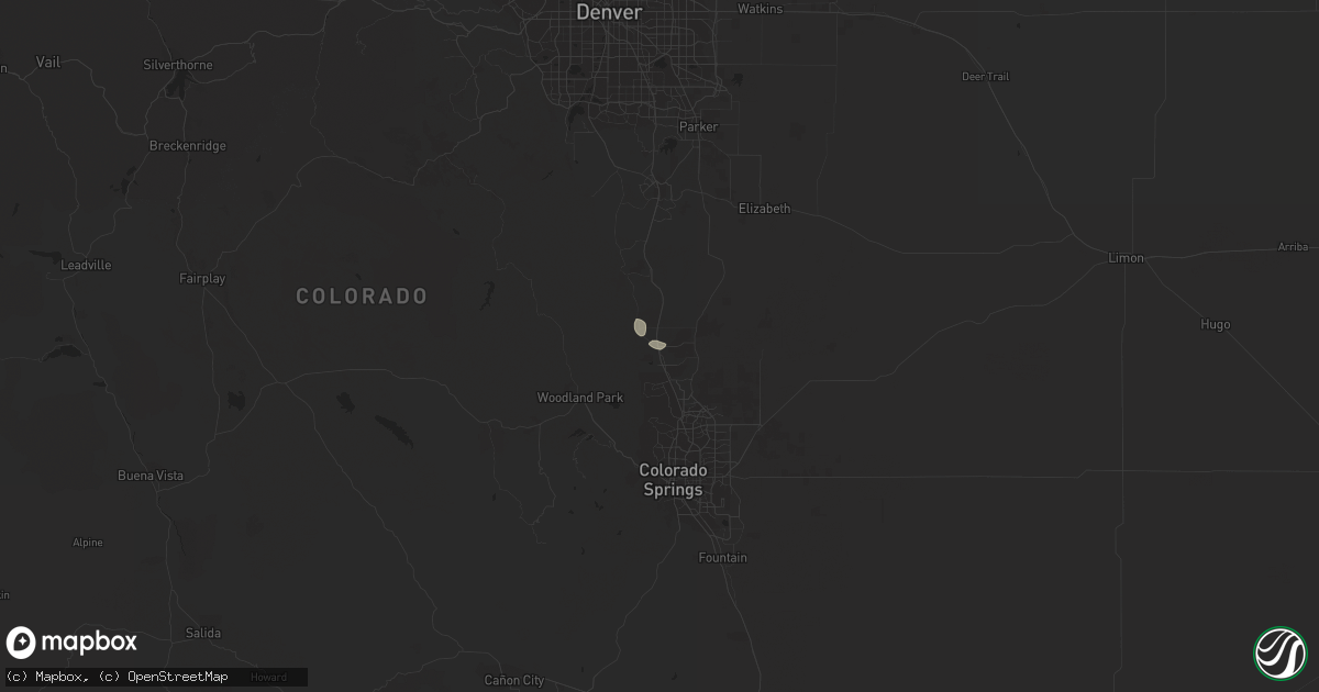 Hail map in Monument, CO on July 27, 2019