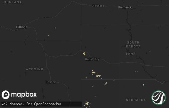 Hail map preview on 07-27-2019