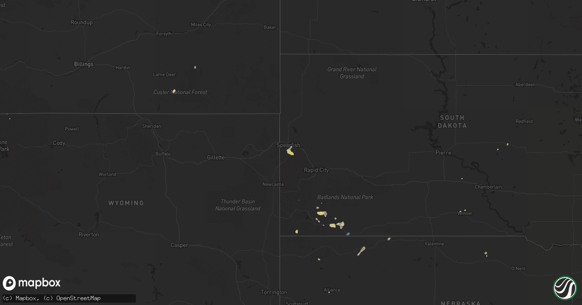 Hail map on July 27, 2019