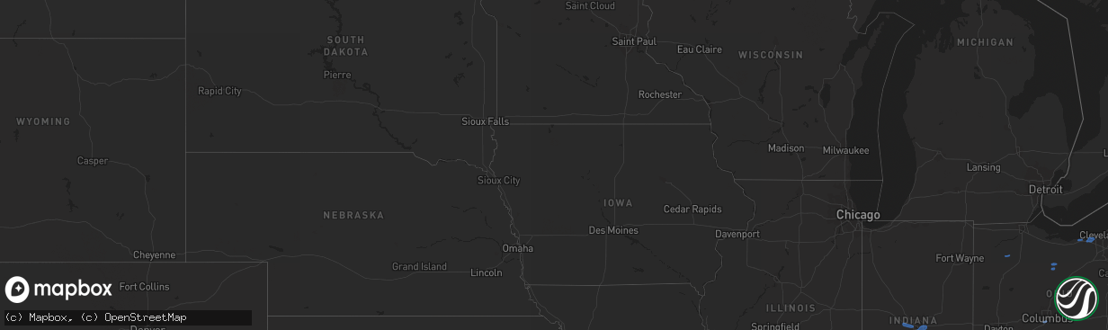 Hail map on July 27, 2020