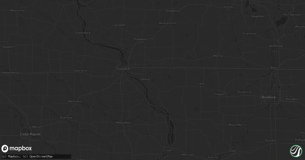 Hail map in Jeffersonville, IN on July 27, 2023
