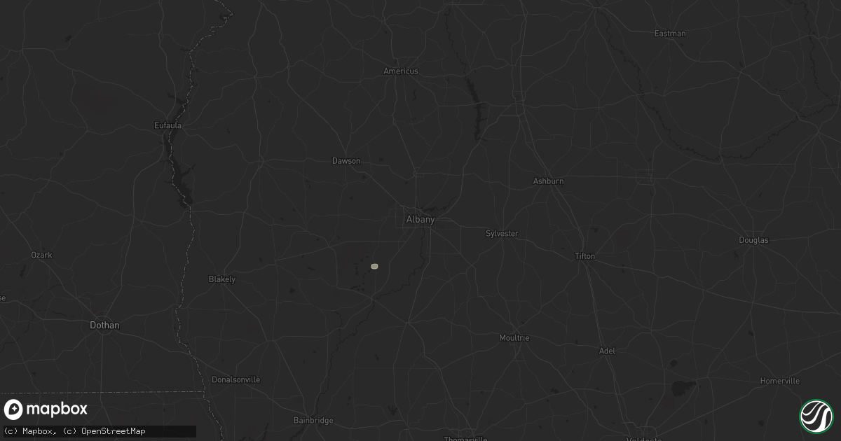 Hail map in Albany, GA on July 27, 2024