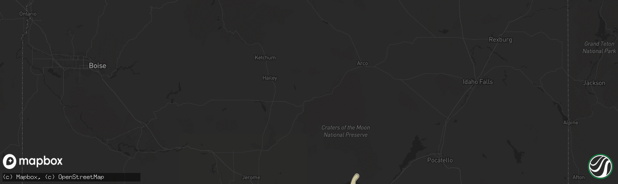 Hail map in Carey, ID on July 27, 2024