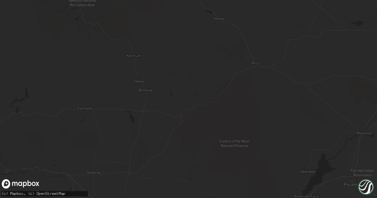 Hail map in Carey, ID on July 27, 2024