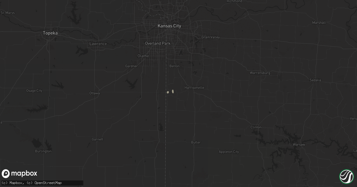 Hail map in Freeman, MO on July 27, 2024