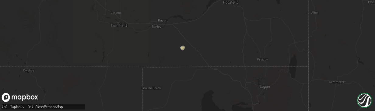 Hail map in Malta, ID on July 27, 2024