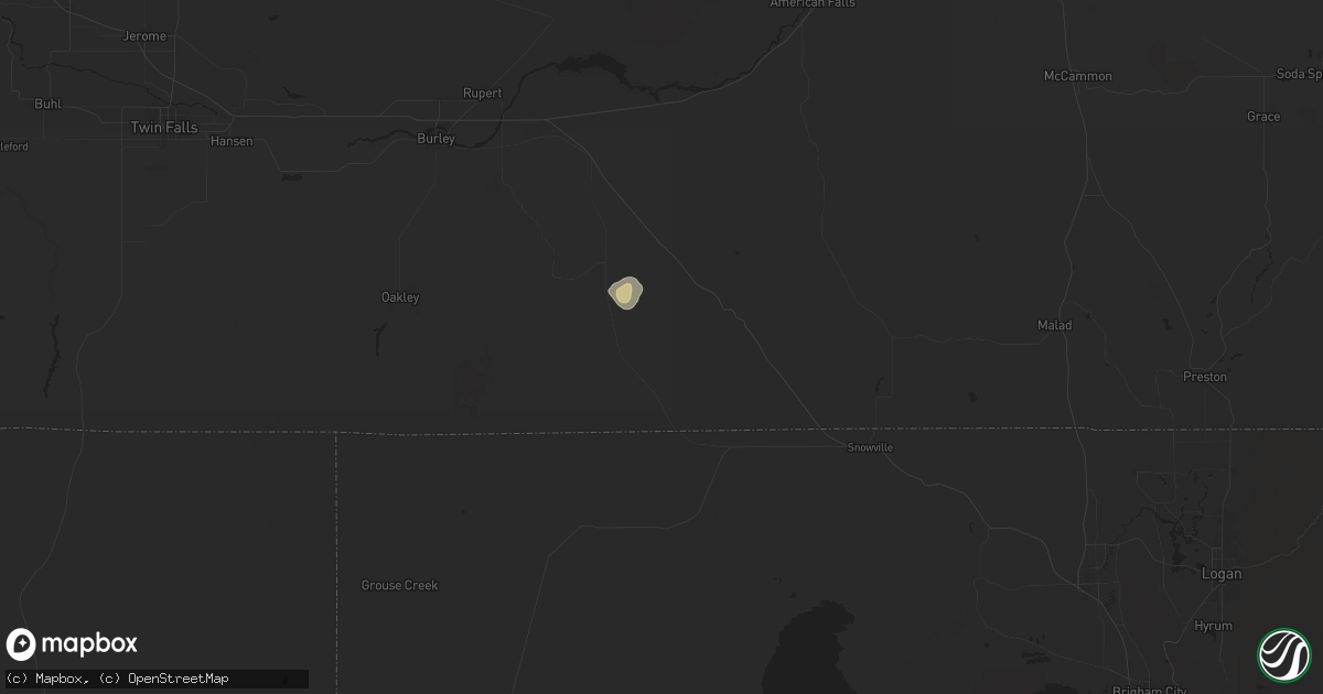 Hail map in Malta, ID on July 27, 2024