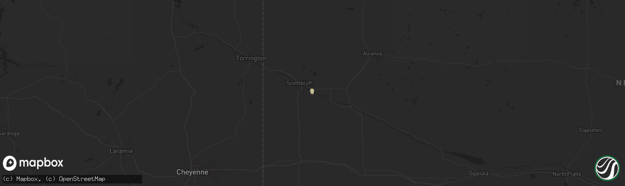 Hail map in Melbeta, NE on July 27, 2024