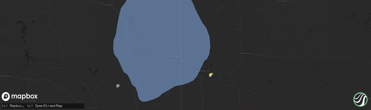 Hail map in Morrill, NE on July 27, 2024