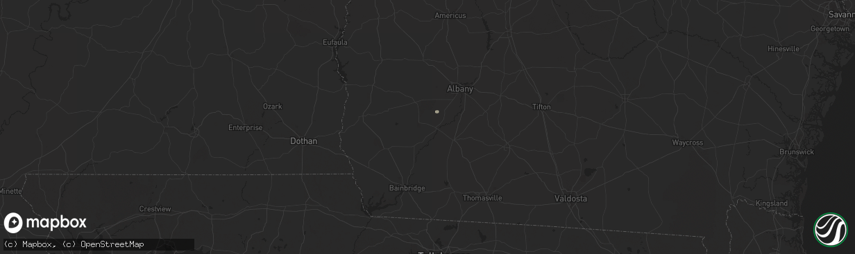 Hail map in Newton, GA on July 27, 2024