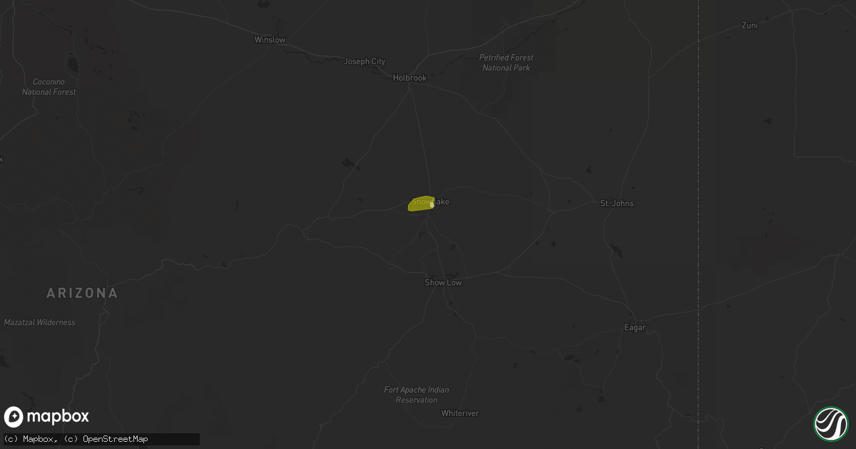 Hail map in Taylor, AZ on July 27, 2024