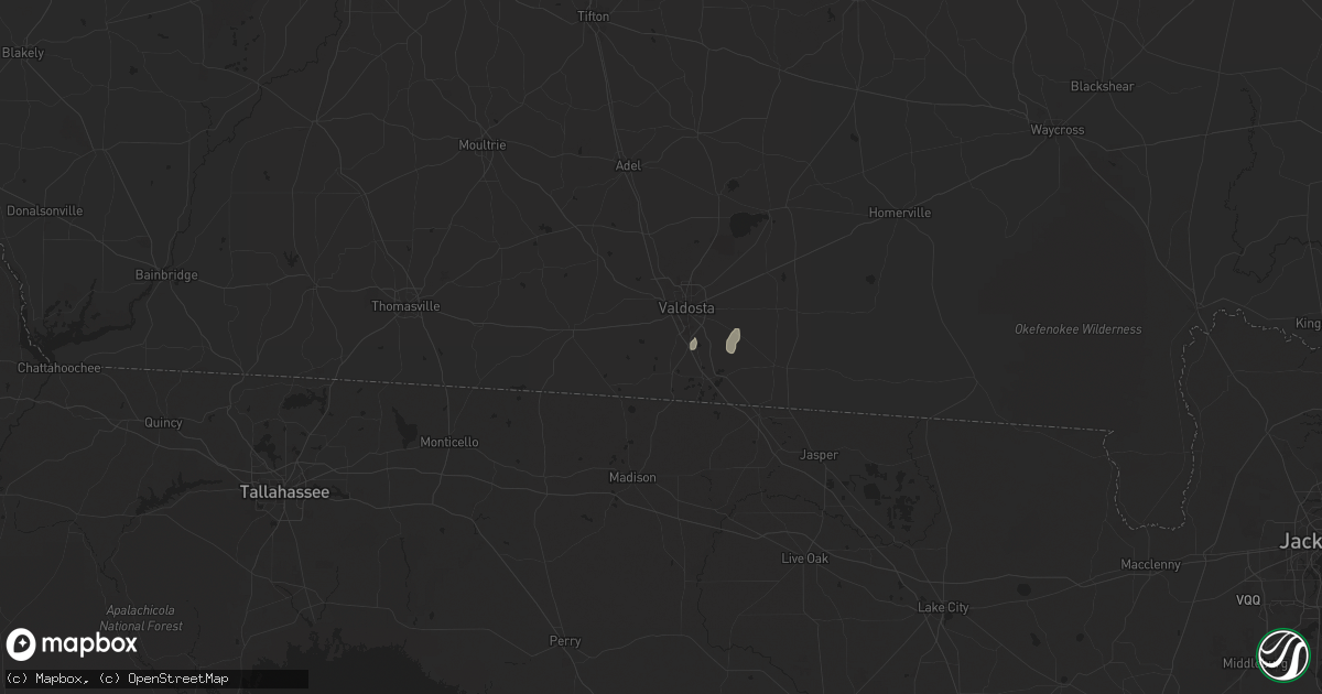 Hail map in Valdosta, GA on July 27, 2024