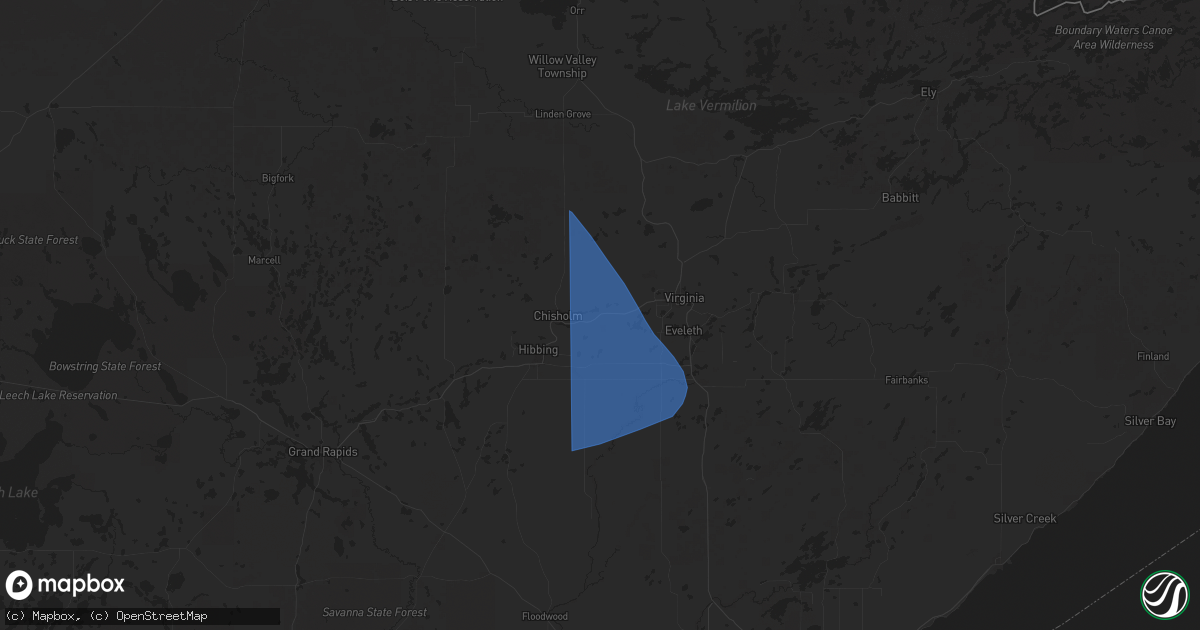 Hail map in Buhl, MN on July 27, 2025