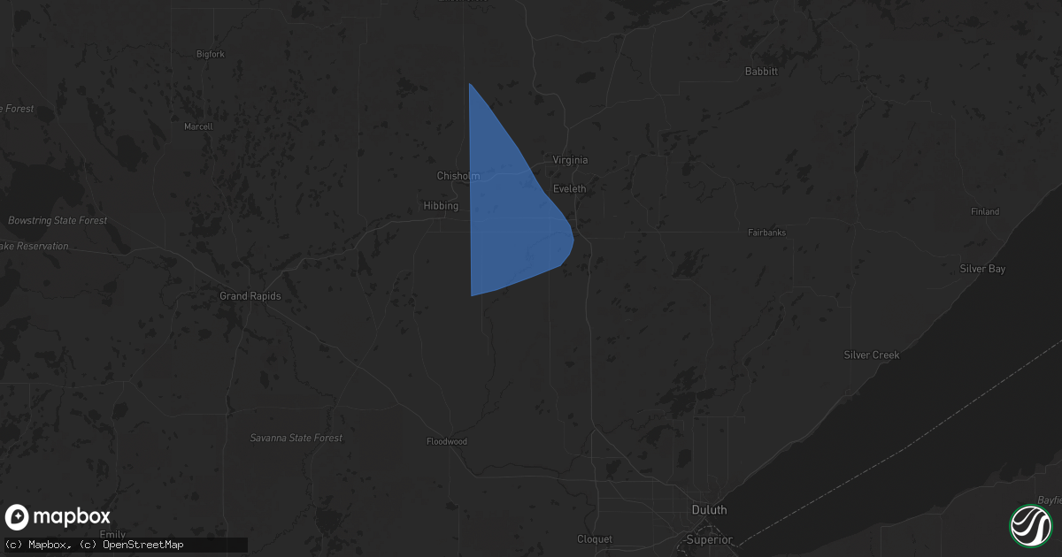 Hail map in Forbes, MN on July 27, 2025