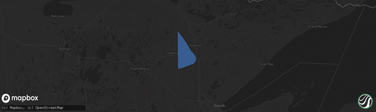 Hail map in Iron, MN on July 27, 2025