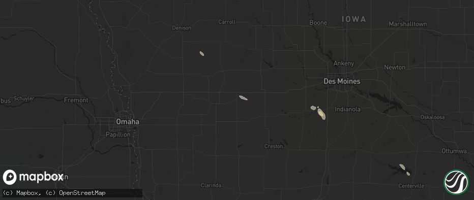 Hail map in Anita, IA on July 27, 2026