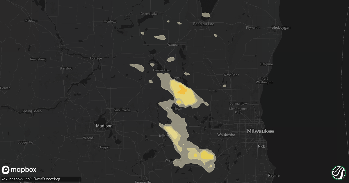Hail map in Clyman, WI on July 27, 2026
