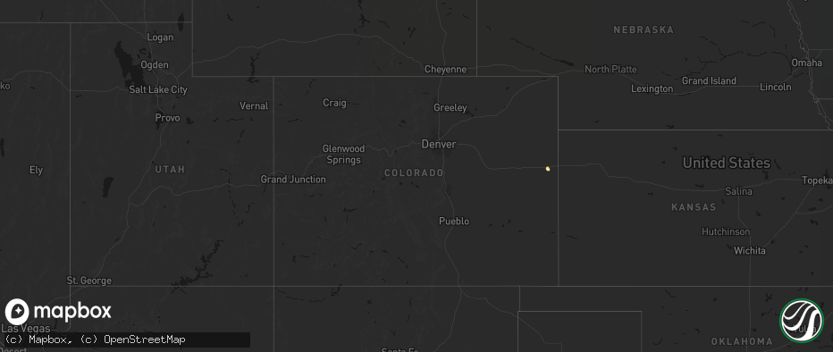 Hail map in Colorado on July 27, 2026
