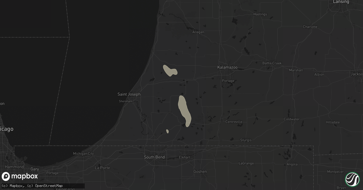 Hail map in Decatur, MI on July 27, 2026