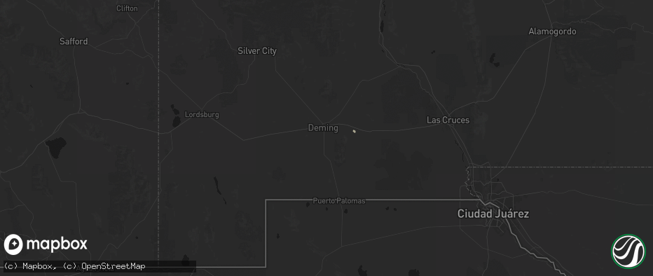 Hail map in Deming, NM on July 27, 2026