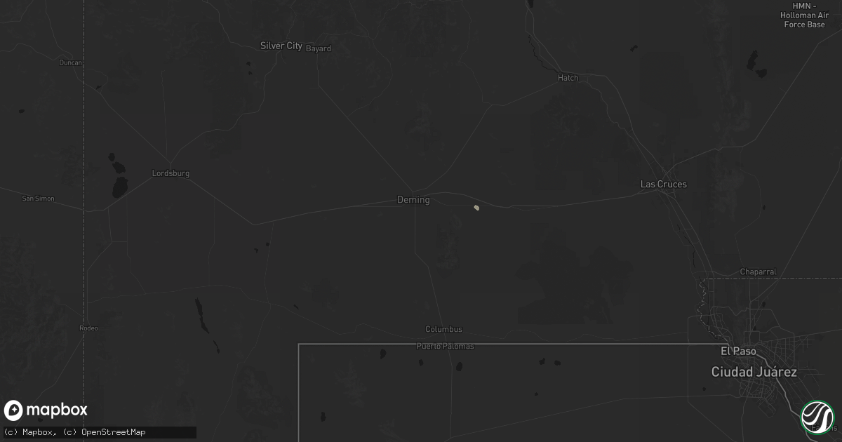 Hail map in Deming, NM on July 27, 2026