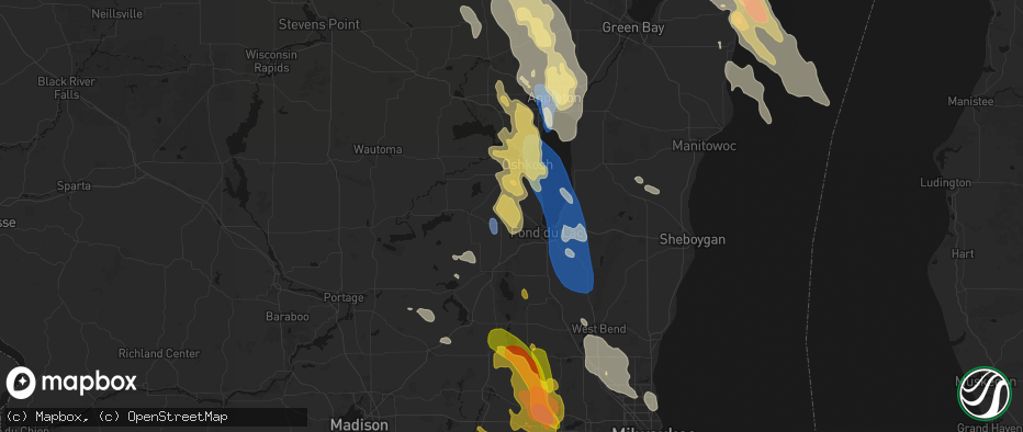 Hail map in Eldorado, WI on July 27, 2026