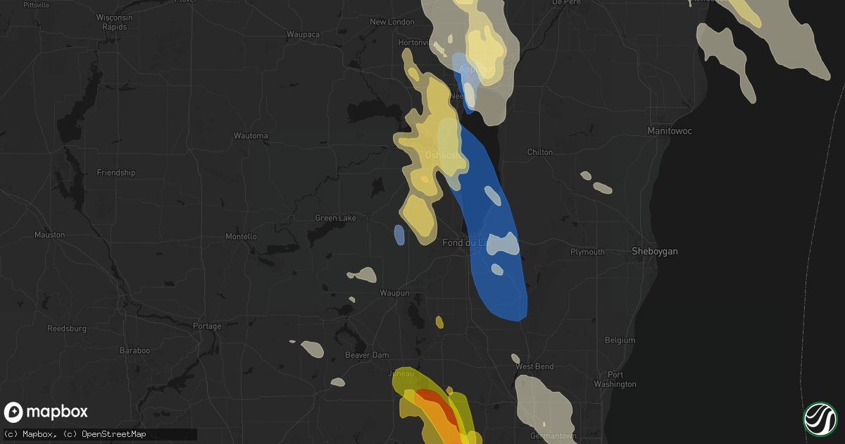 Hail map in Eldorado, WI on July 27, 2026