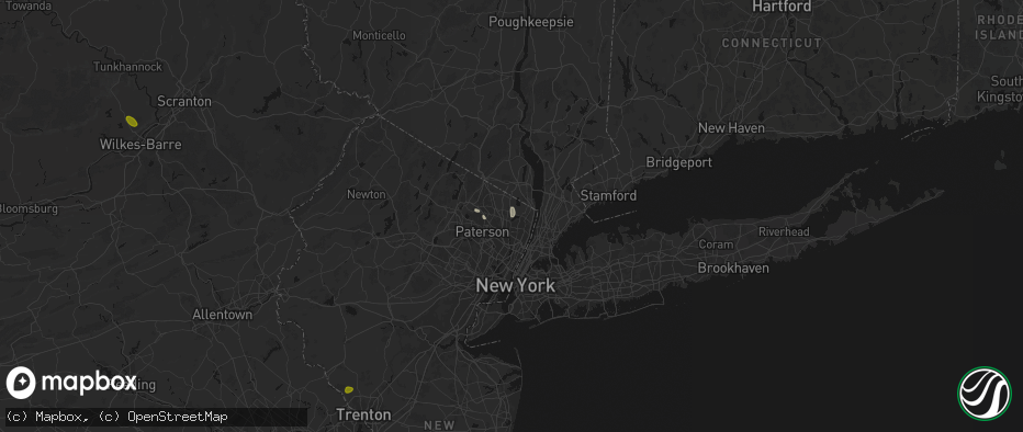 Hail map in Emerson, NJ on July 27, 2026