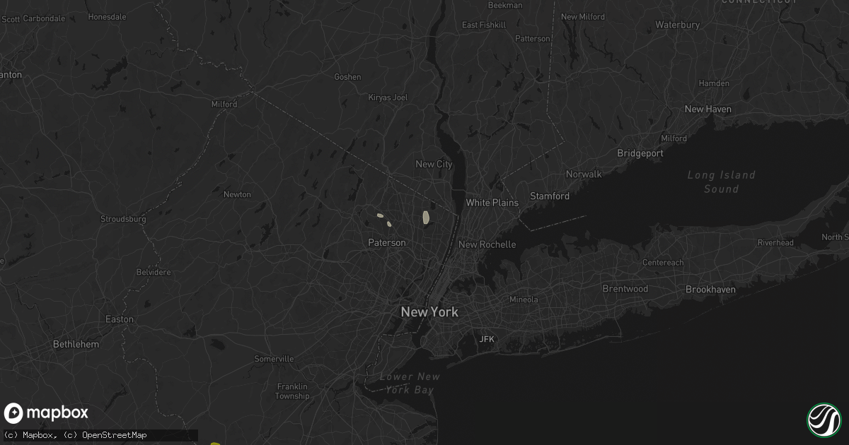 Hail map in Emerson, NJ on July 27, 2026