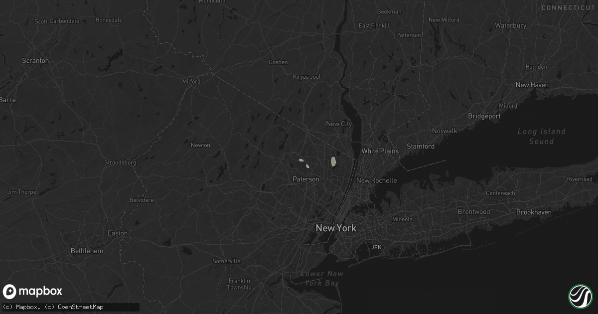 Hail map in Franklin Lakes, NJ on July 27, 2026