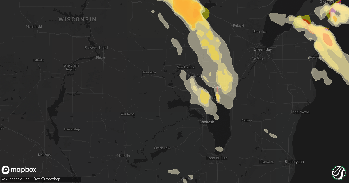 Hail map in Fremont, WI on July 27, 2026