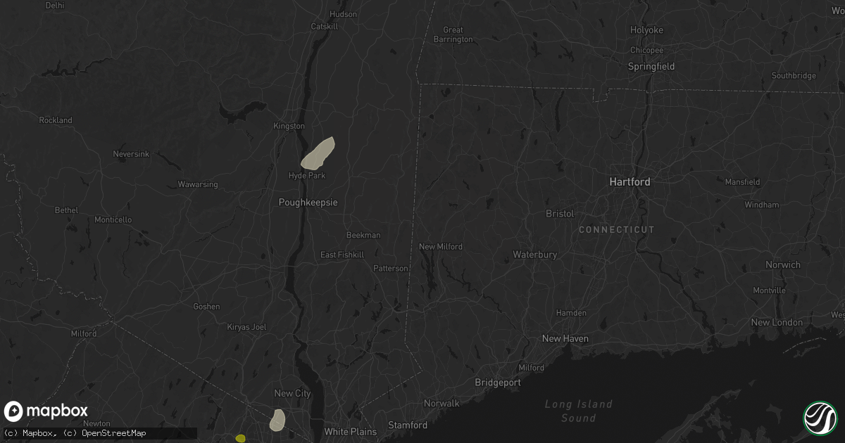 Hail map in Gaylordsville, CT on July 27, 2026