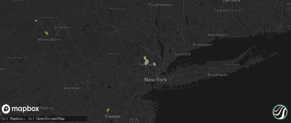 Hail map in Haledon, NJ on July 27, 2026
