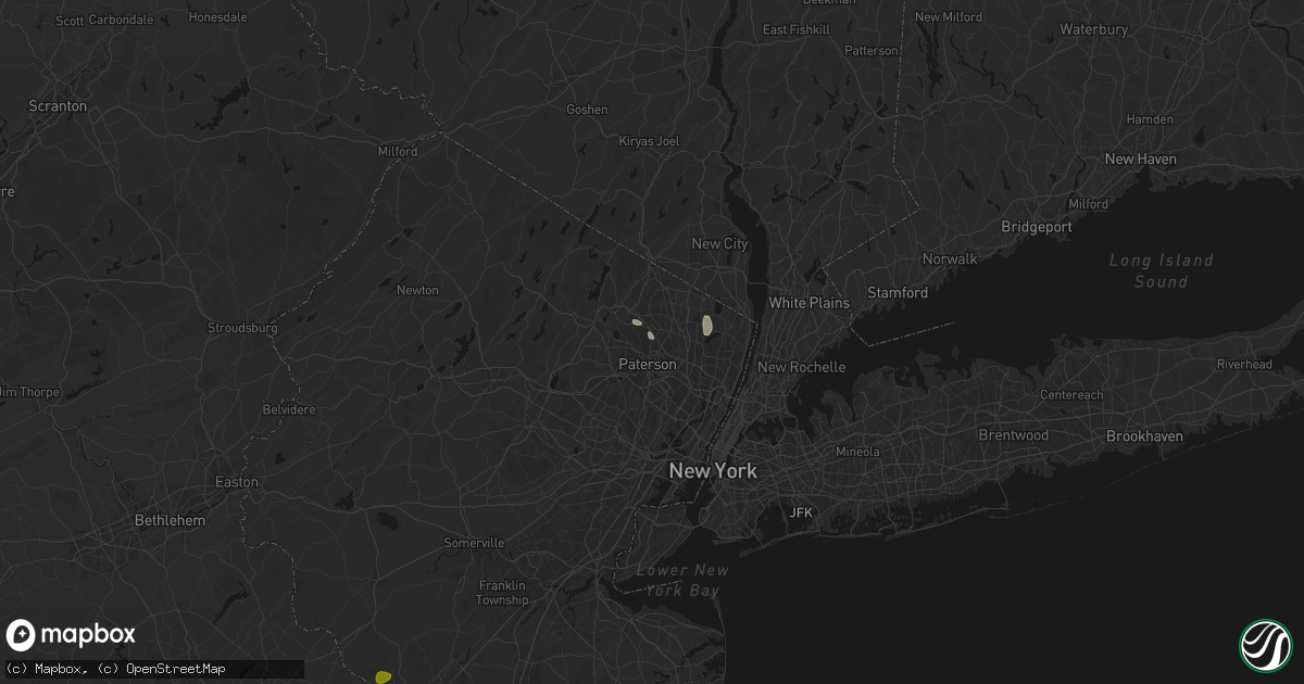 Hail map in Hawthorne, NJ on July 27, 2026
