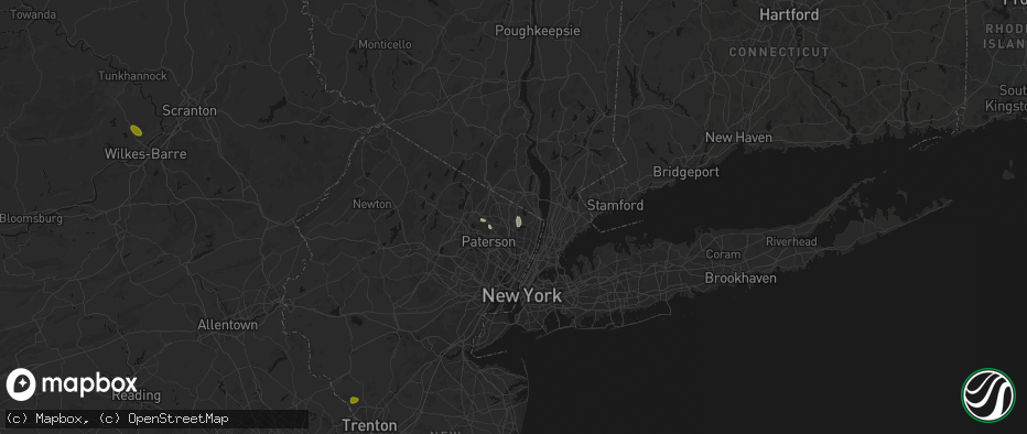 Hail map in Hillsdale, NJ on July 27, 2026