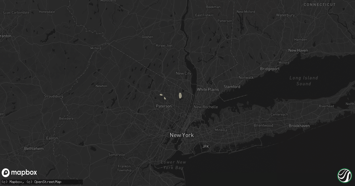 Hail map in Hillsdale, NJ on July 27, 2026