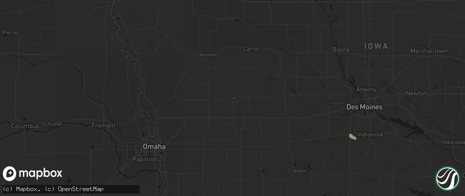 Hail map in Kimballton, IA on July 27, 2026