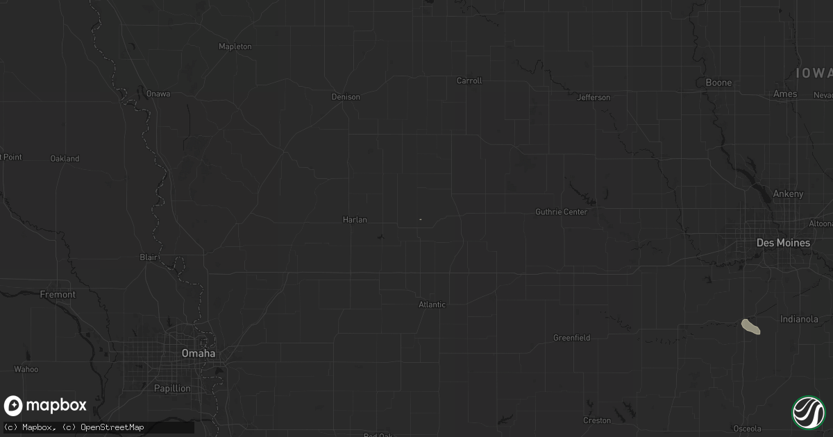 Hail map in Kimballton, IA on July 27, 2026