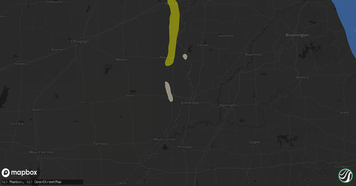 Hail map in Lawrenceville, IL on July 27, 2026