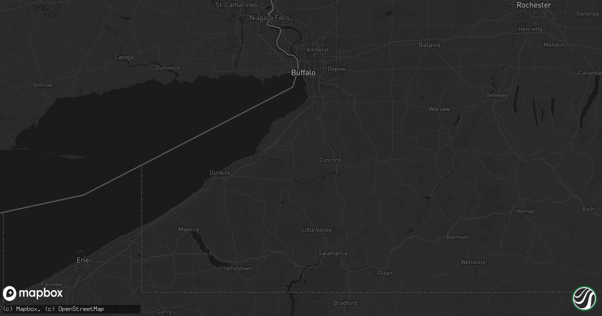 Hail map in Lawtons, NY on July 27, 2026