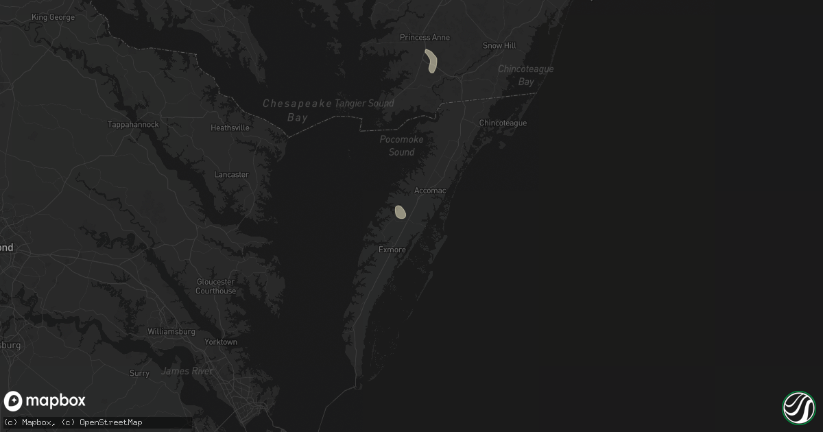 Hail map in Melfa, VA on July 27, 2026