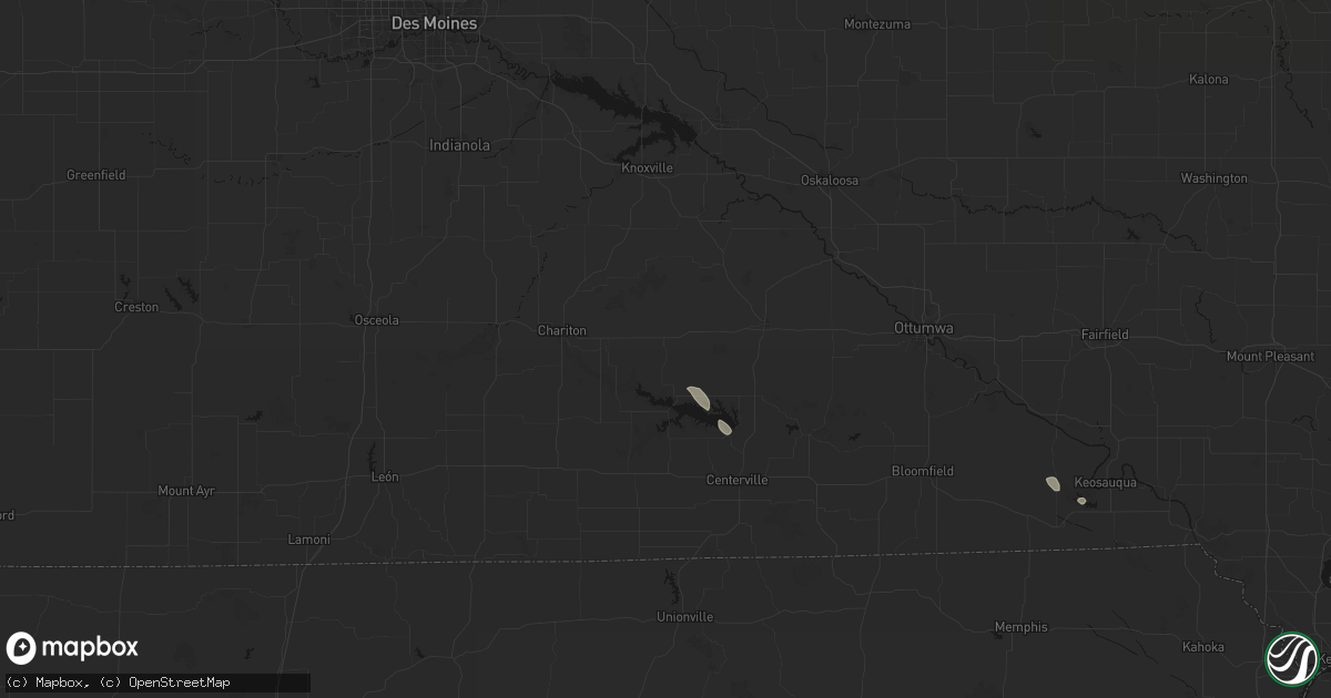 Hail map in Melrose, IA on July 27, 2026