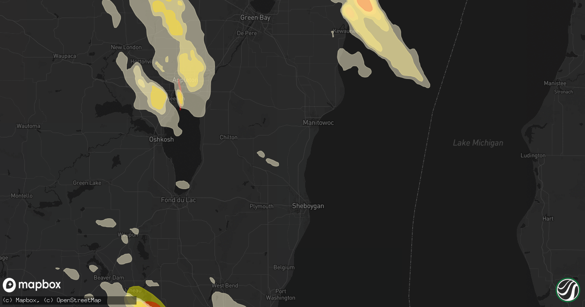 Hail map in Newton, WI on July 27, 2026