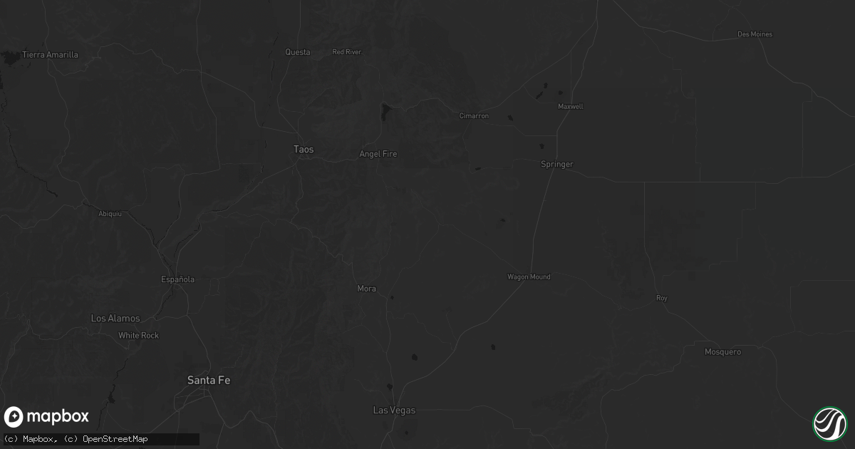 Hail map in Ocate, NM on July 27, 2026