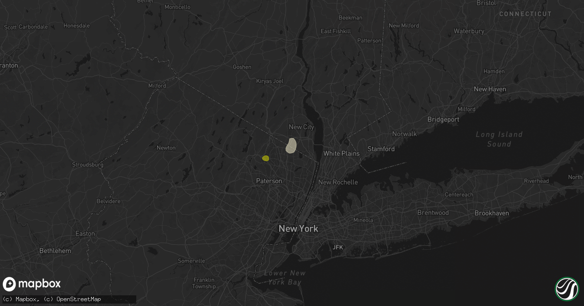 Hail map in Park Ridge, NJ on July 27, 2026