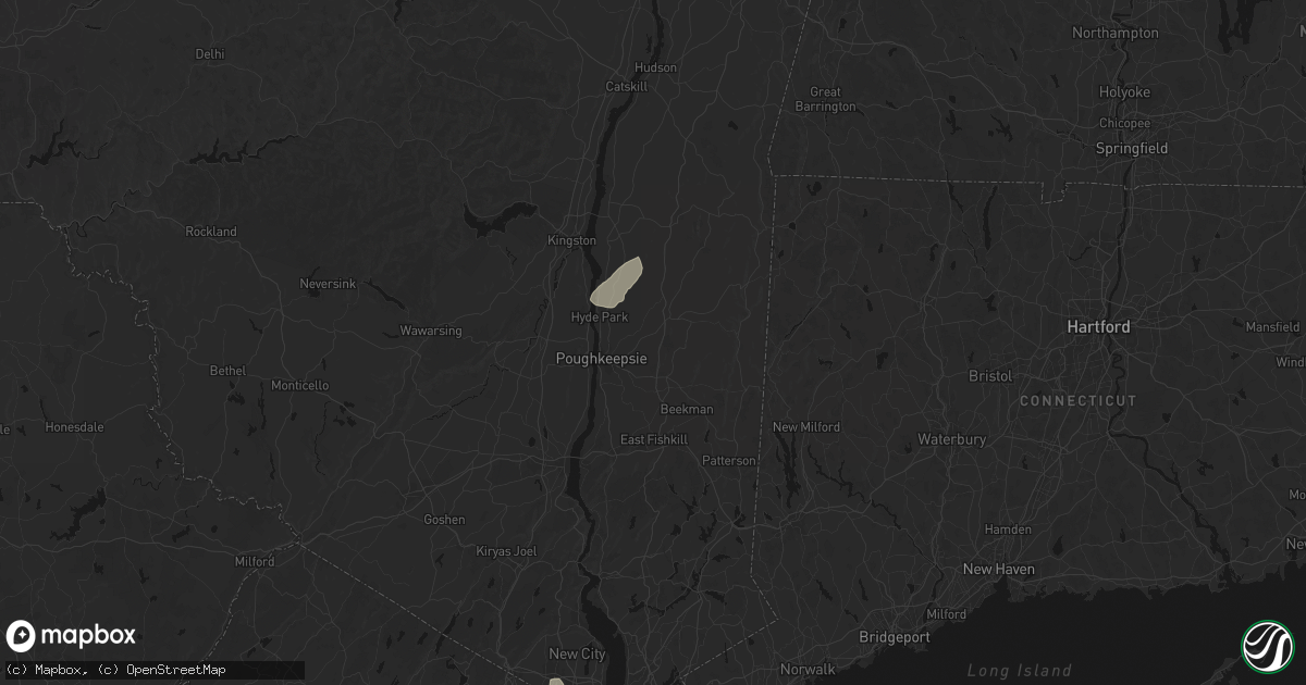 Hail map in Pleasant Valley, NY on July 27, 2026
